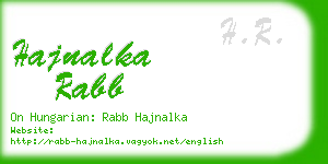 hajnalka rabb business card